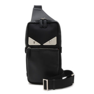 Fendi Monster Body Bag Nylon Leather Black 7VZ033